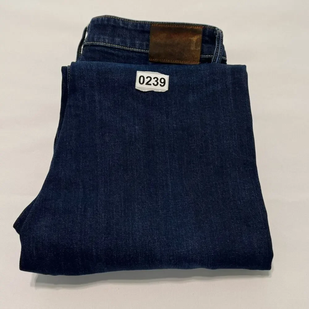 Flint and Tinder Men's Selvedge Straight Fit Dark Wash Blue Denim Jeans 32x32